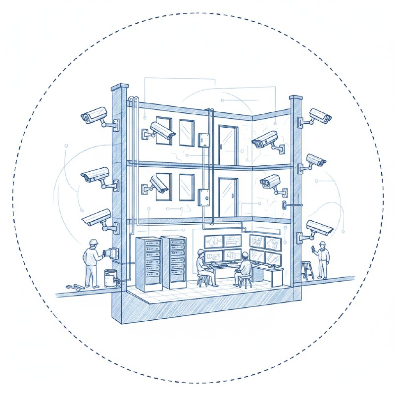 Монтаж систем видеонаблюдения Монтаж систем видеонаблюдения